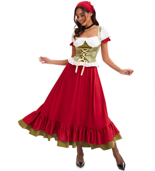 Ines | Robe Dirndl longue traditionnelle