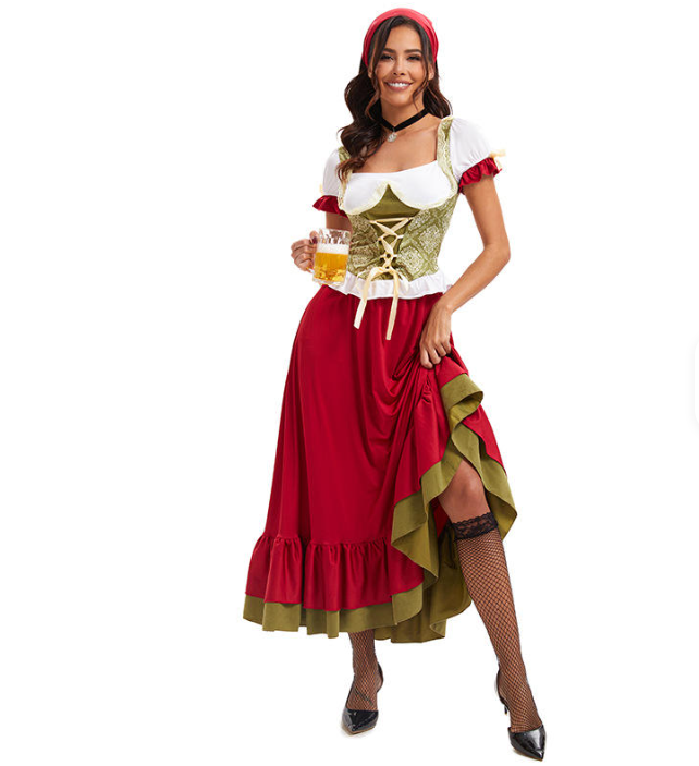 Ines | Robe Dirndl longue traditionnelle