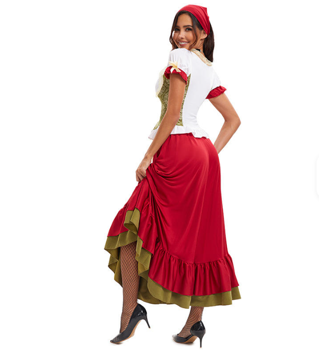 Ines | Robe Dirndl longue traditionnelle