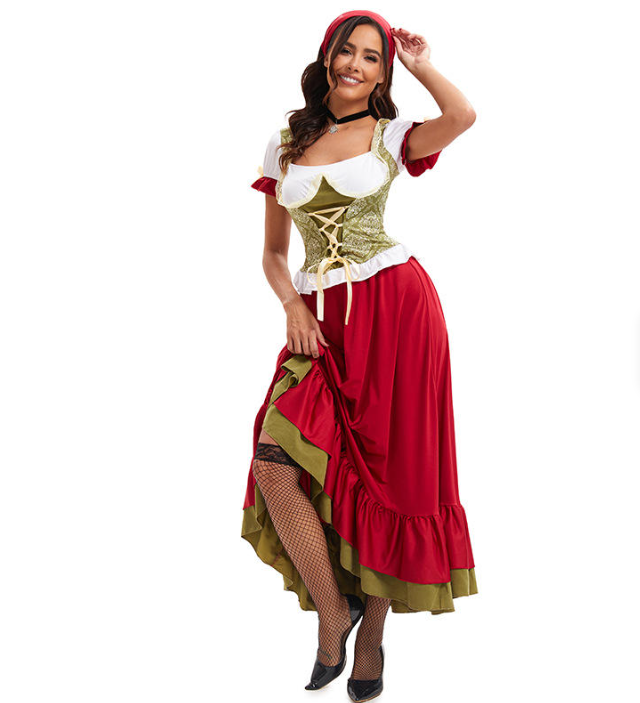 Ines | Robe Dirndl longue traditionnelle