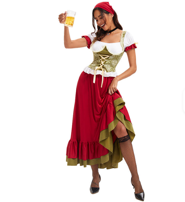 Ines | Robe Dirndl longue traditionnelle