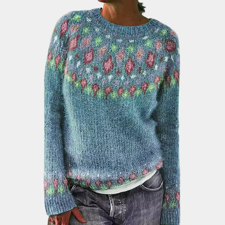 Pull en maille pour femmes à motifs | Chaud & Coloré