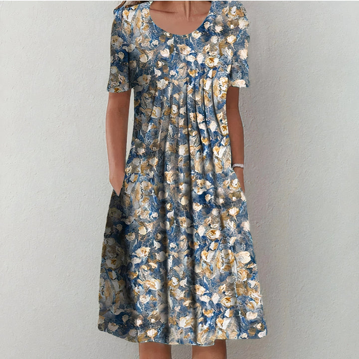 Leilani - Robe de soirée à volants au design floral d'été