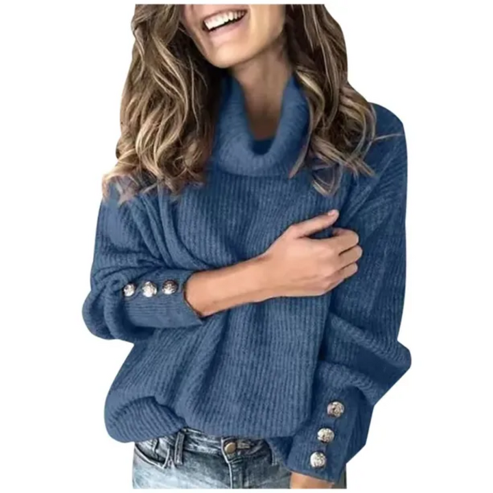 Pull à col roulé oversize pour femmes