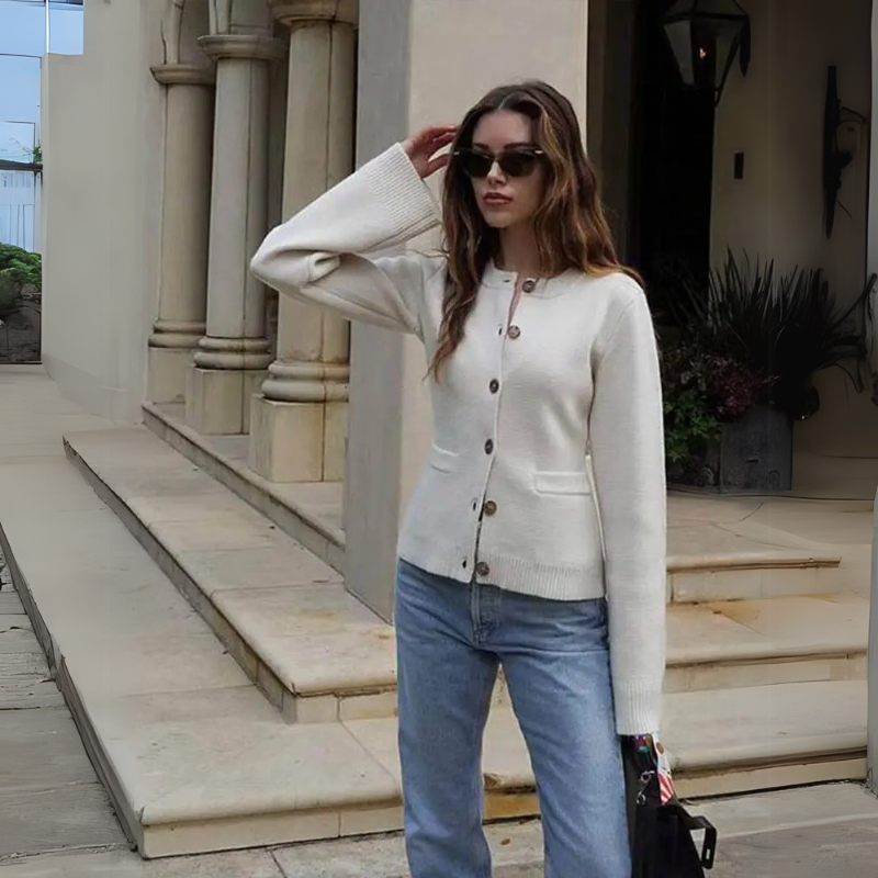 Sofia | Design Élégant Classique Cardigan Femme