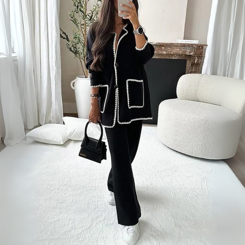 Carlota | Ensemble de cardigan et pantalon pour femmes, élégant et sur mesure
