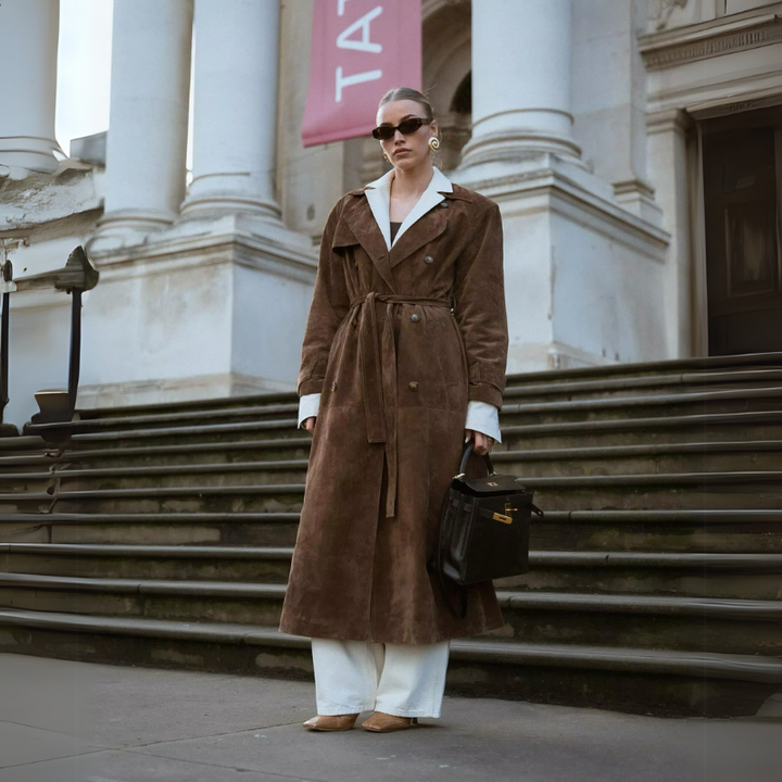Bozena | Manteau Long pour Femme au Design Faux Intemporel