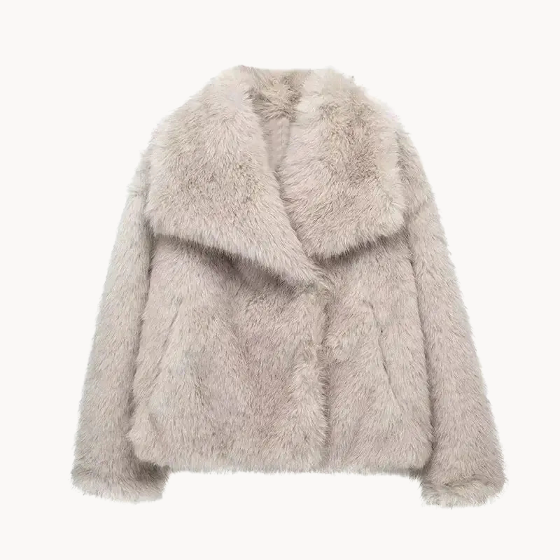 Valeria | Manteau luxueux en fausse fourrure douce pour femmes