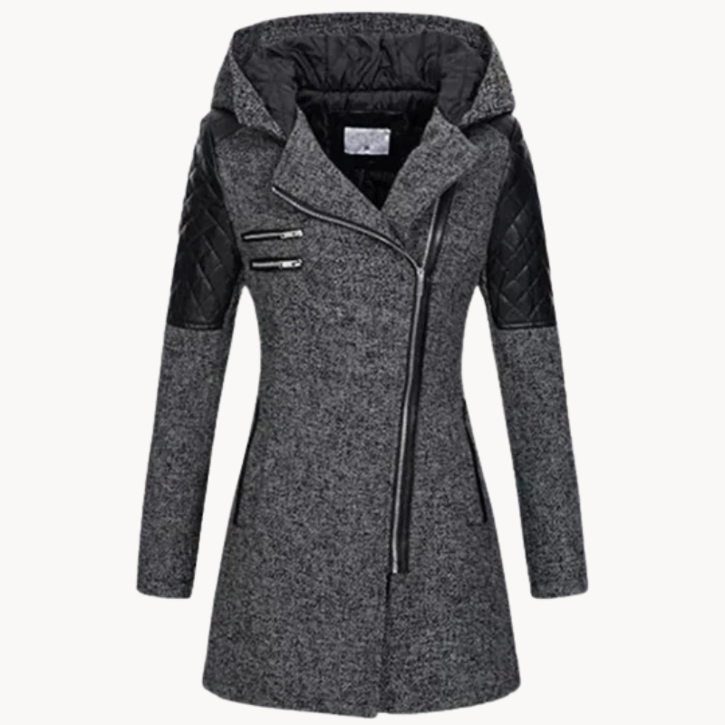 Aurore | Manteau d'hiver long et chaud pour femmes avec capuche