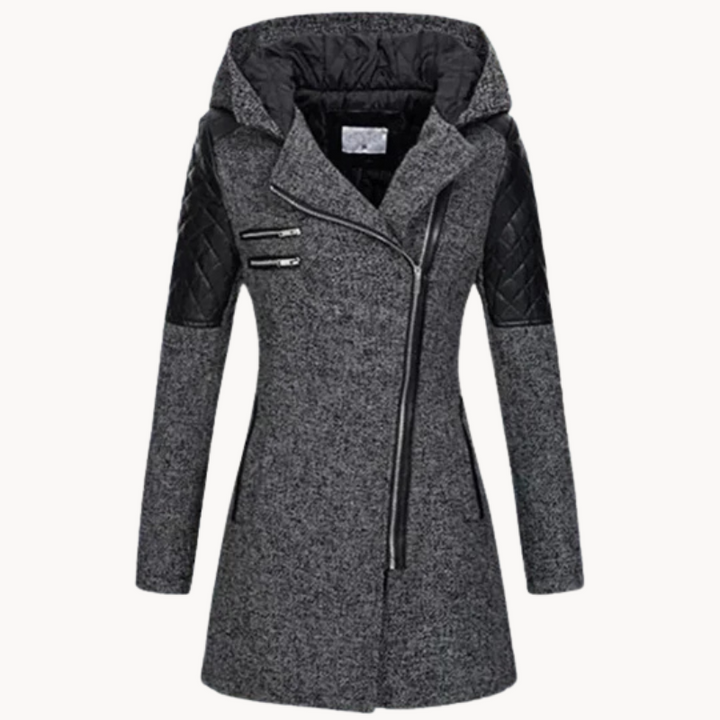 Aurore | Manteau d'hiver long et chaud pour femmes avec capuche