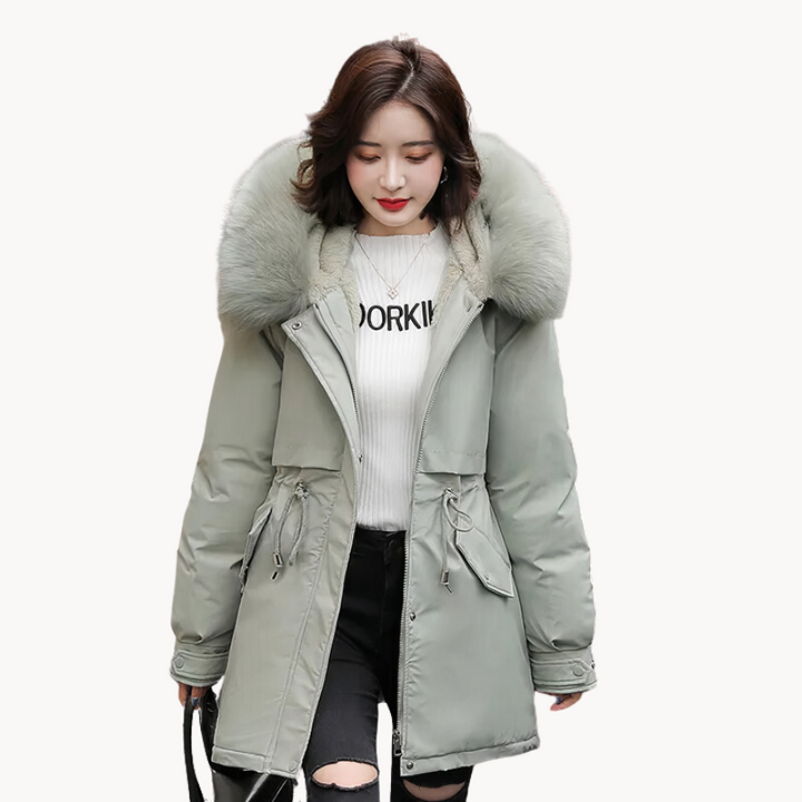 Sophia | Élégant col en fourrure Parka femme stylée
