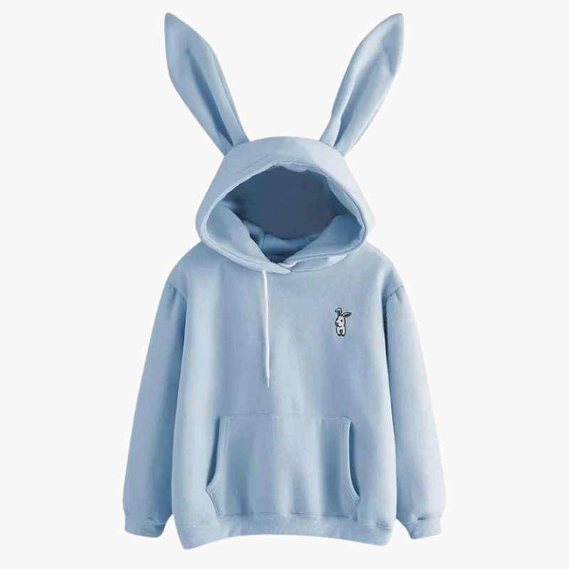 Mlada | Sweat à capuche confortable et ludique avec oreilles de lapin pour femmes