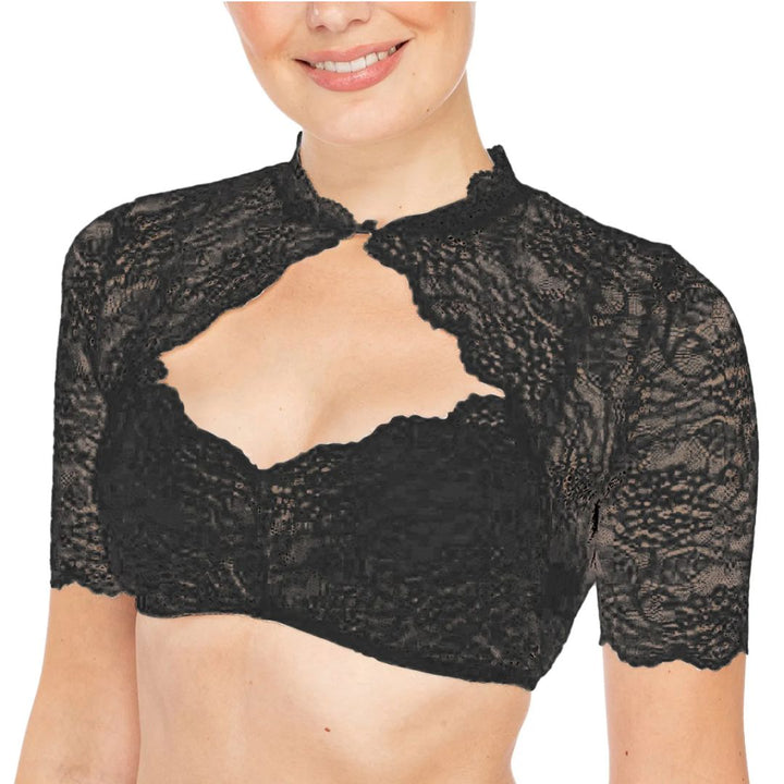 Hannah - Blouse dirndl avec motif en dentelle et décolleté séduisant pour Oktoberfest
