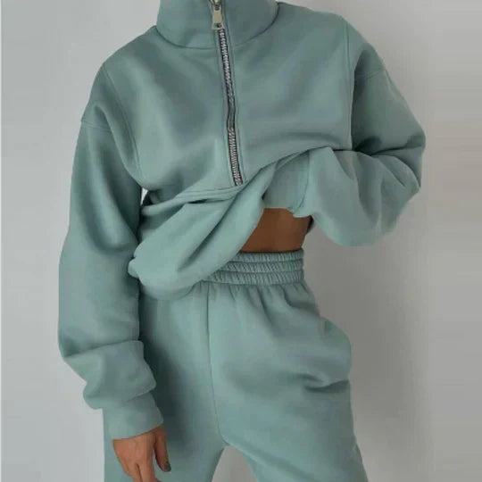Elsiem | ensemble de sport confortable pour femmes | fermeture éclair