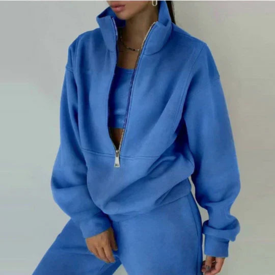 Elsiem | ensemble de sport confortable pour femmes | fermeture éclair
