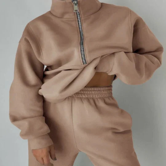Elsiem | ensemble de sport confortable pour femmes | fermeture éclair