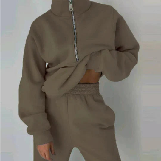 Elsiem | ensemble de sport confortable pour femmes | fermeture éclair