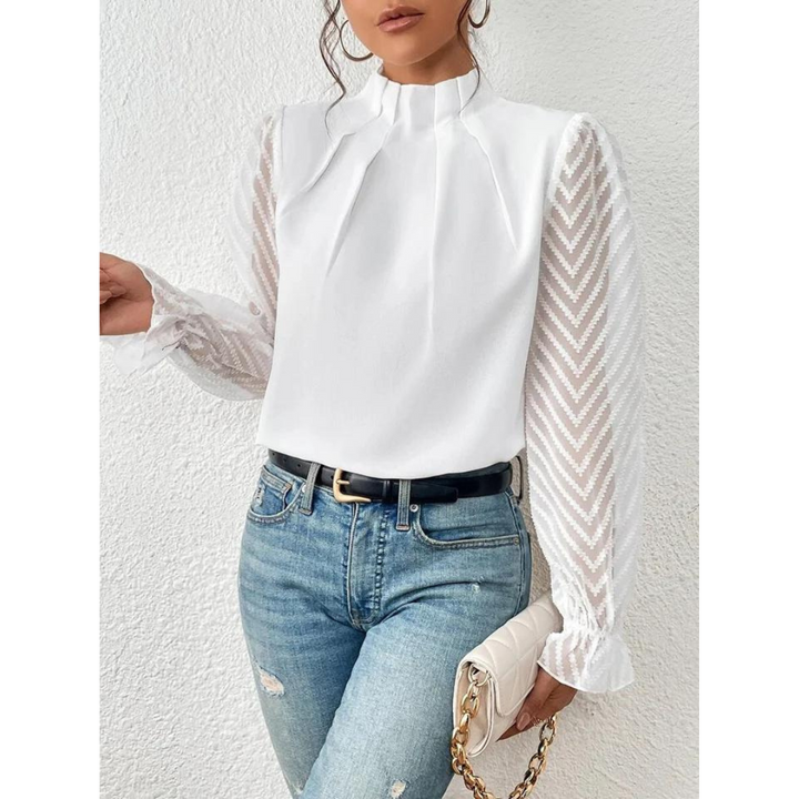 Blouse Femme Décontractée Col Roulé | Manches Longues
