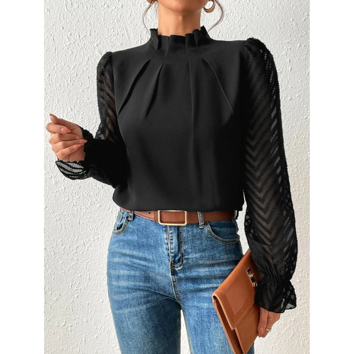 Blouse Femme Décontractée Col Roulé | Manches Longues