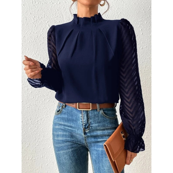 Blouse Femme Décontractée Col Roulé | Manches Longues