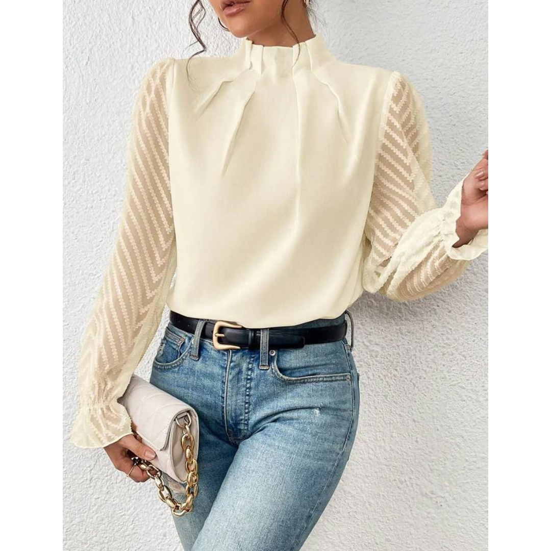 Blouse Femme Décontractée Col Roulé | Manches Longues