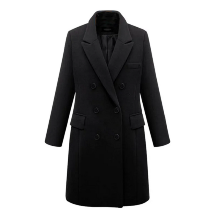 Manteau long pour femmes à double boutonnage