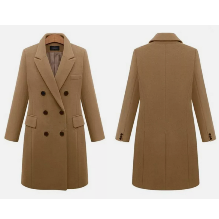Manteau long pour femmes à double boutonnage