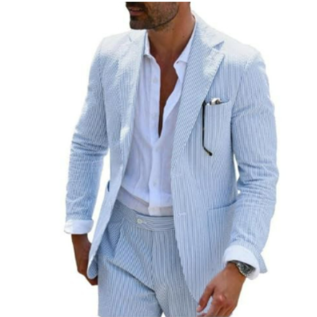 Costume d'invité de mariage d'été pour hommes à double boutonnage | 2 pièces