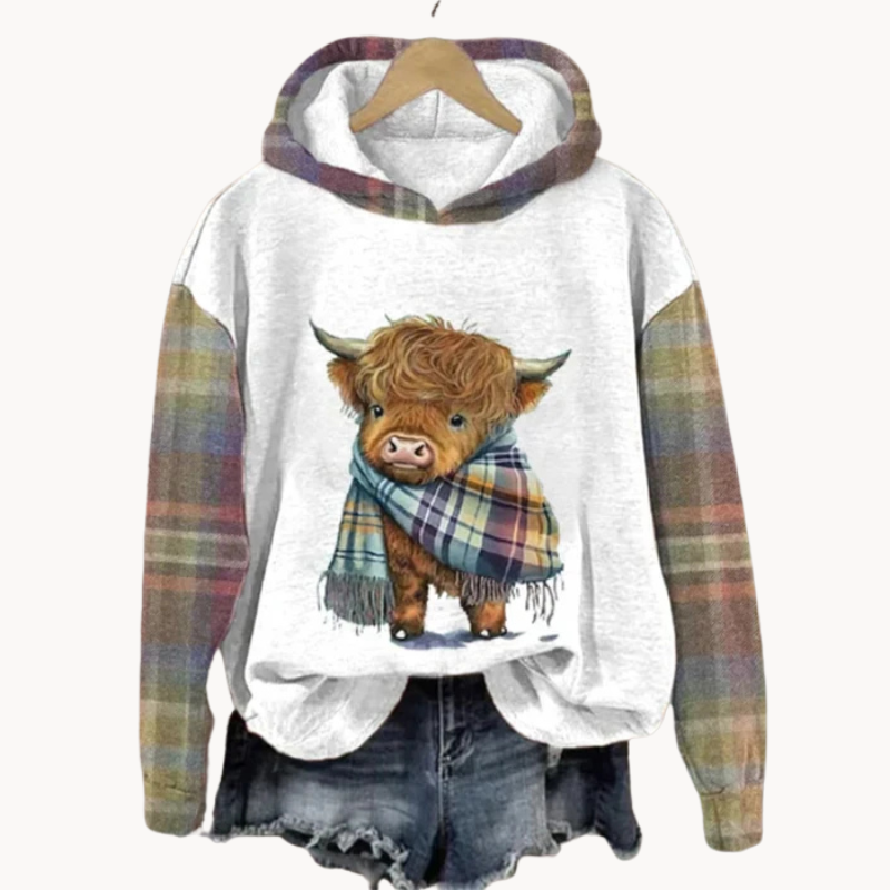 Georgina | Sweat à capuche moderne avec imprimé animal pour femmes