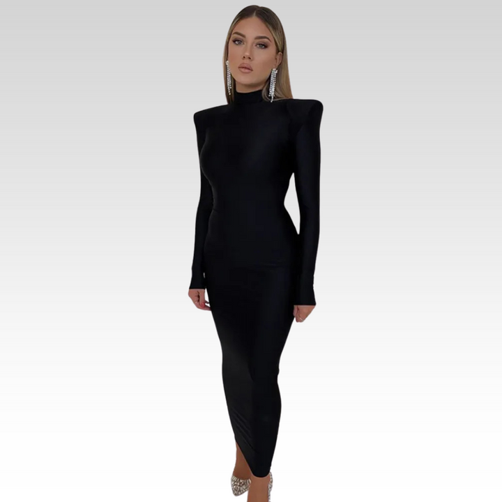 Kyra | Robe maxi avec col roulé
