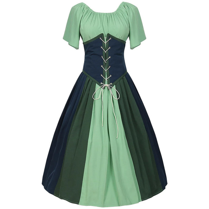 Robe Dirndl classique pour femmes avec manches bouffantes | Midi
