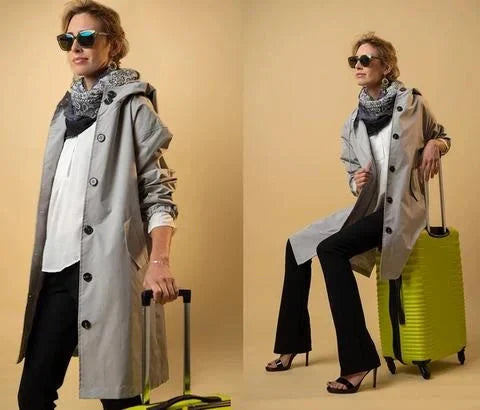 Manteau de pluie ajustable, élégant et fonctionnel, imperméable, confortable pour femmes