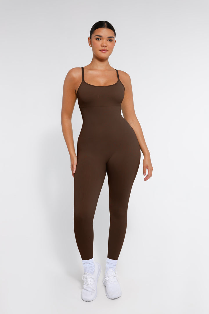 Combinaison Shapewear sans couture avec bretelles spaghetti