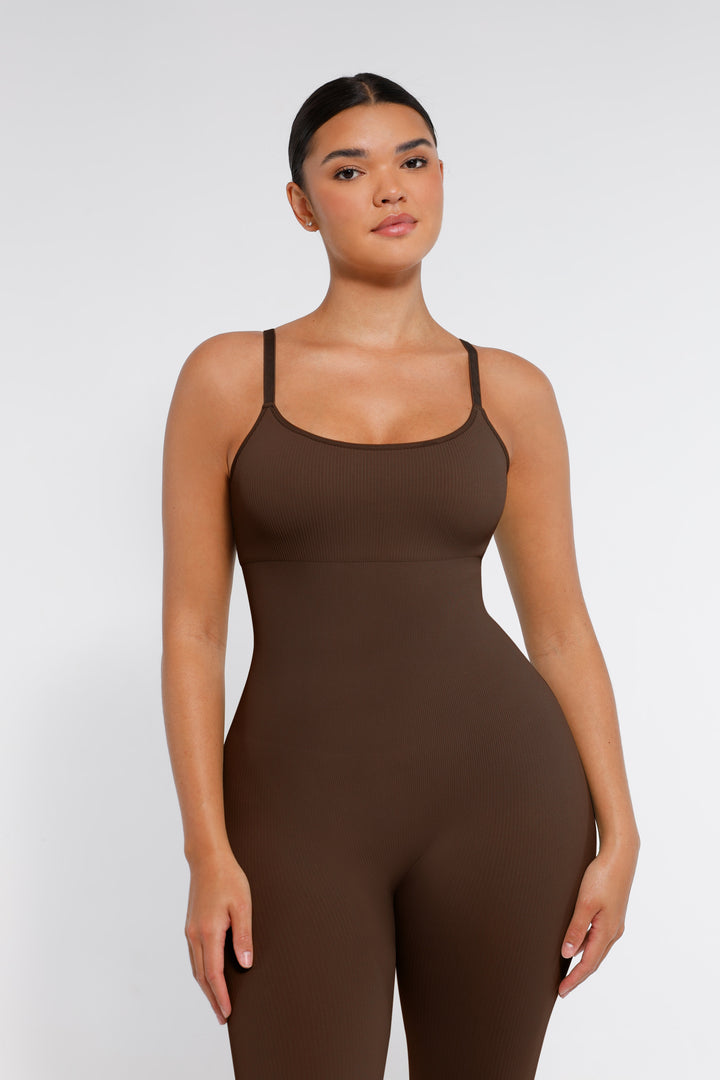 Combinaison Shapewear sans couture avec bretelles spaghetti