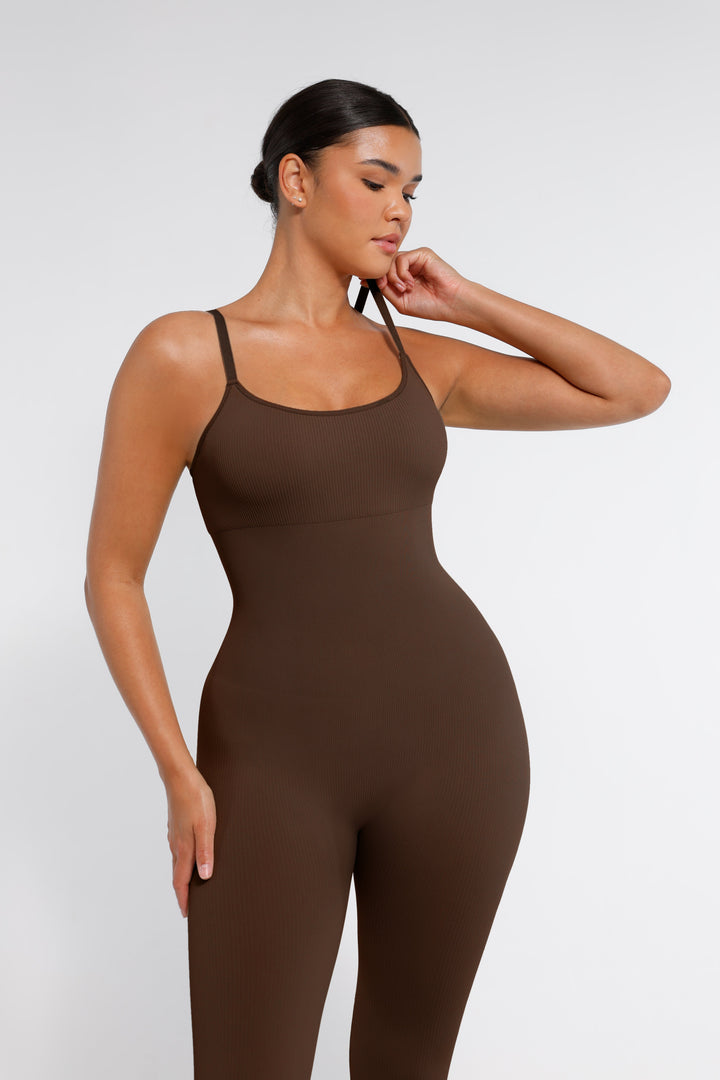 Combinaison Shapewear sans couture avec bretelles spaghetti