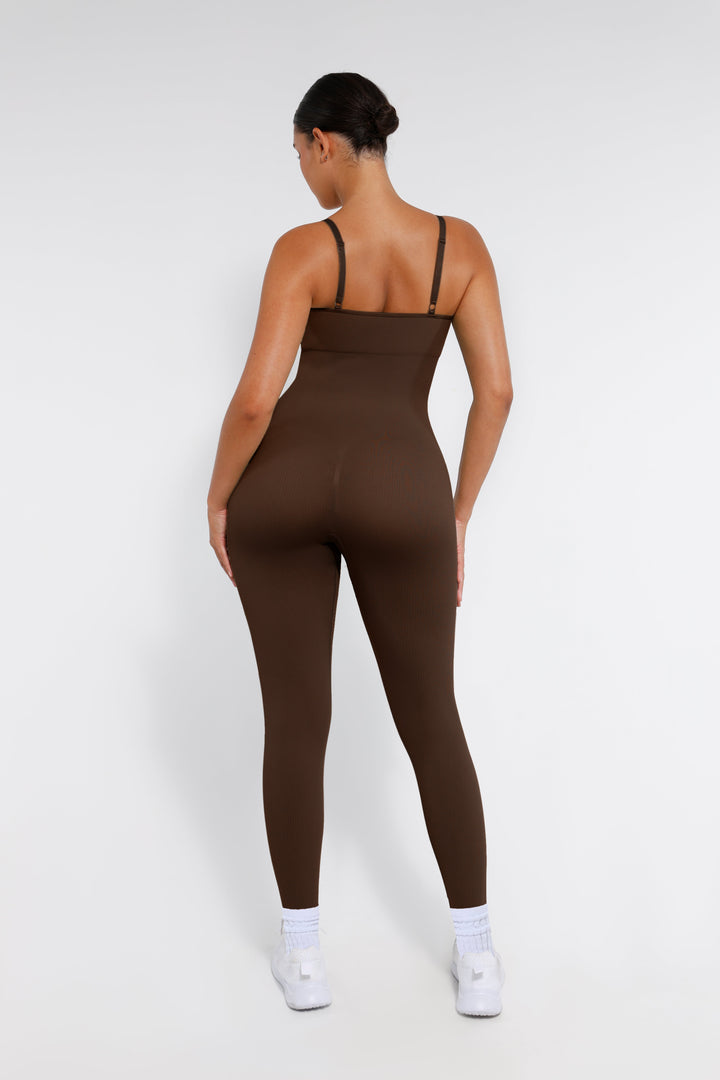 Combinaison Shapewear sans couture avec bretelles spaghetti