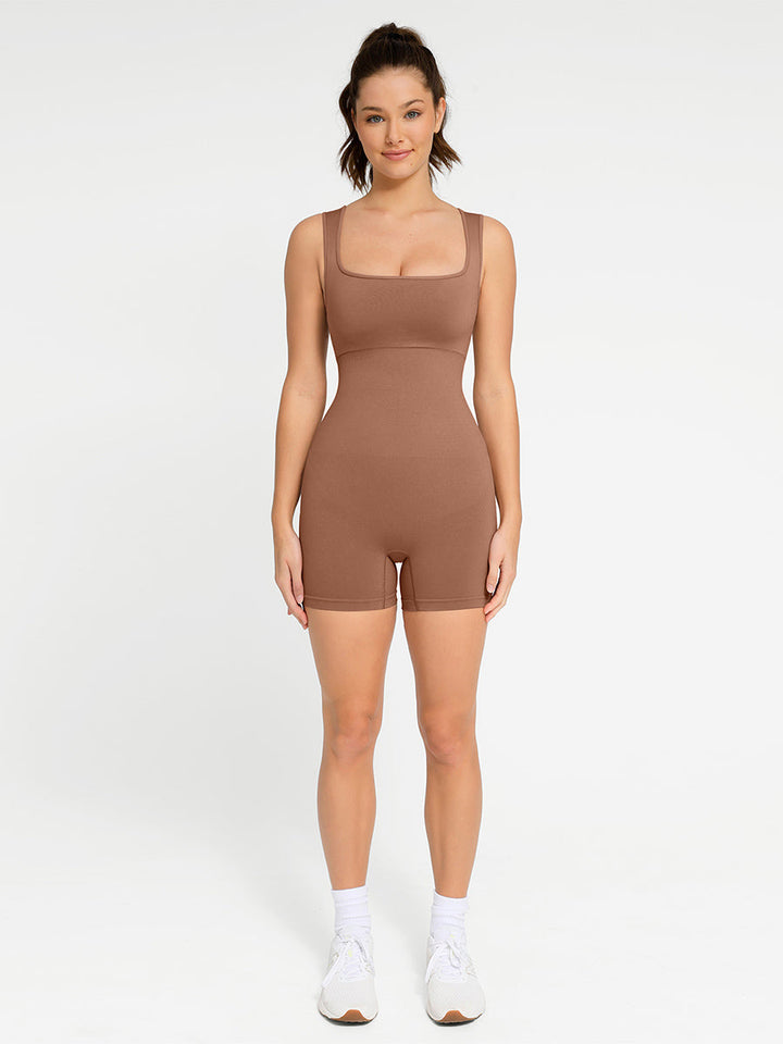 Body sculptant sans couture avec décolleté carré
