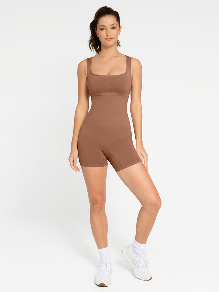 Body sculptant sans couture avec décolleté carré