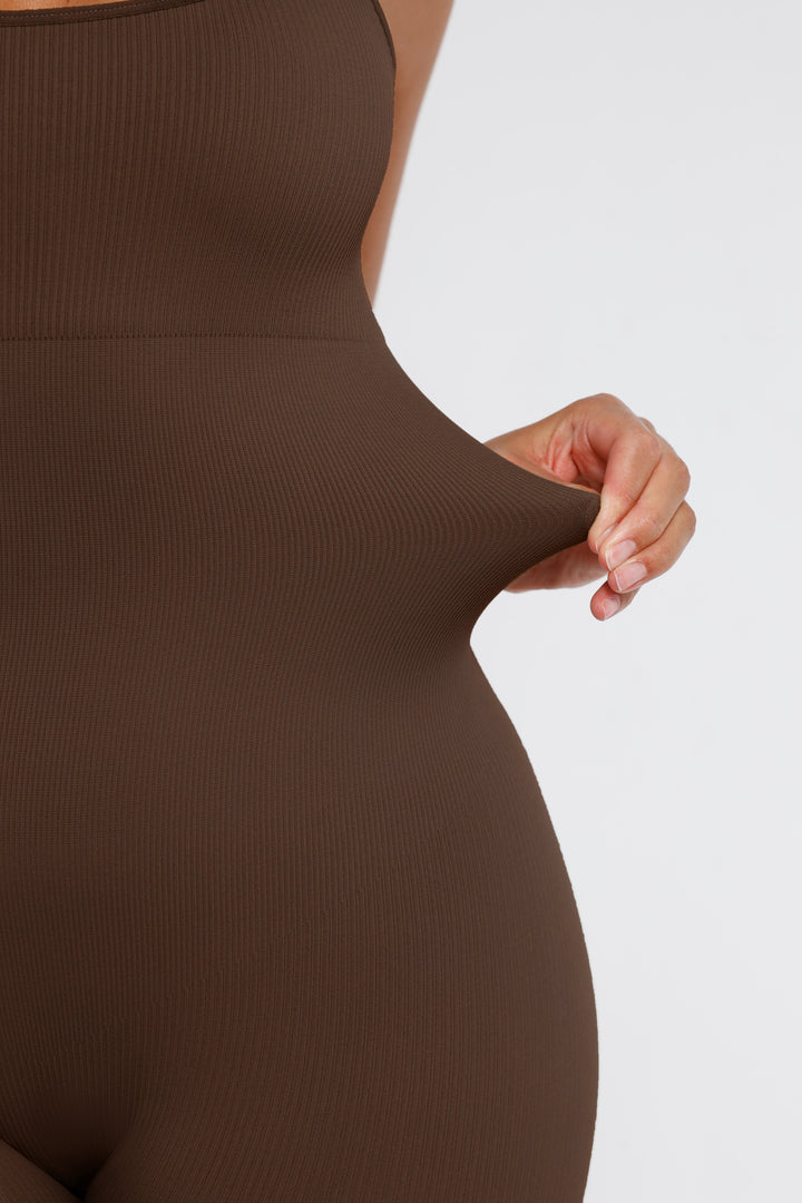 Combinaison Shapewear sans couture avec bretelles spaghetti