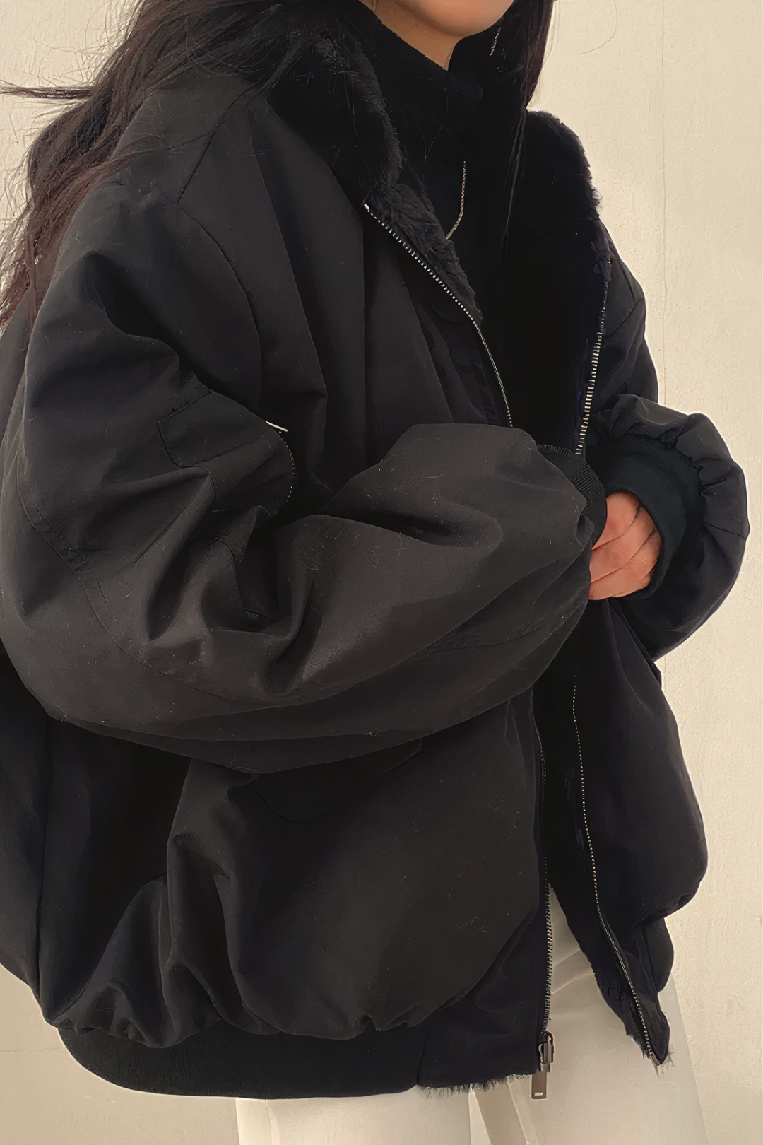 Manteau d'hiver élégant, luxueux et confortable en cachemire avec capuche pour femmes