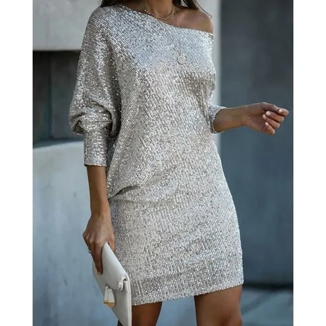 Sara | Robe mini glamour sans épaules