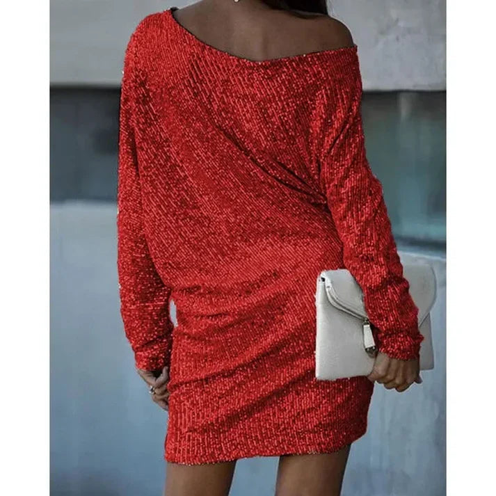 Sara | Robe mini glamour sans épaules