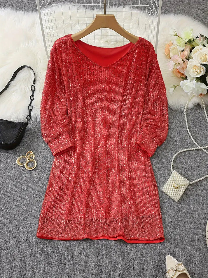 Sara | Robe mini glamour sans épaules
