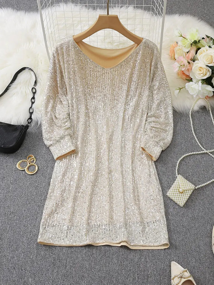 Sara | Robe mini glamour sans épaules