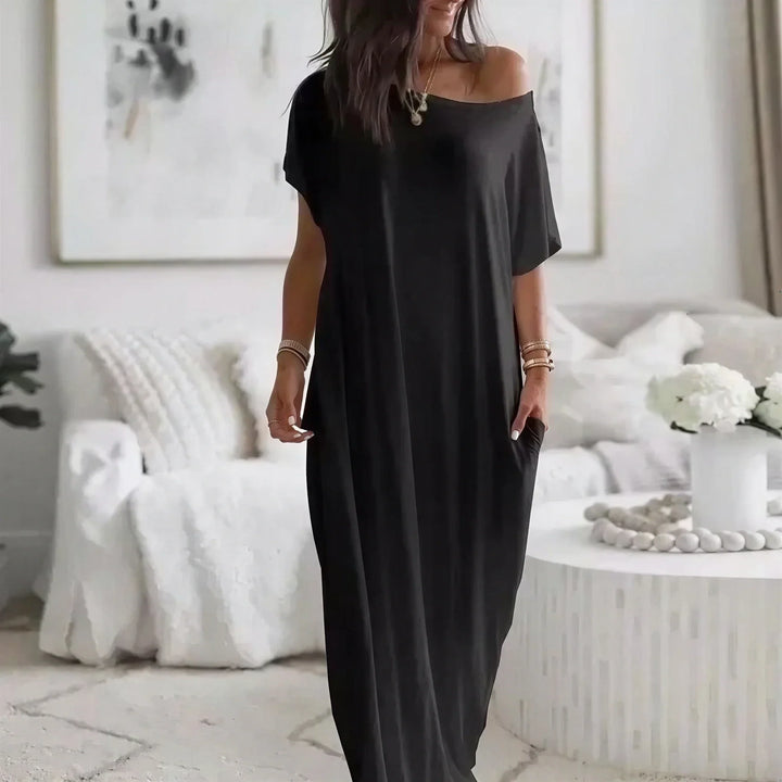 Robe Maxi Daphne™ avec décolleté large et poches latérales