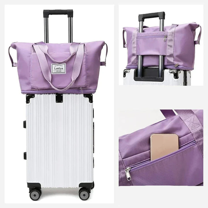 Sac de voyage polyvalent pour femmes, spacieux, pliable, en polyester