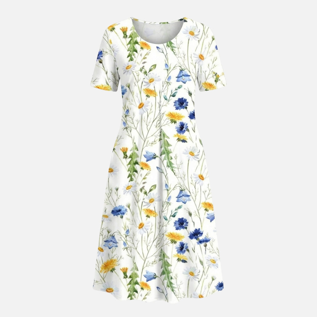 Käthe | Robe Midi Femme en Viscose avec Ceinture à Nouer – Viscose Midi Cintrée avec Ceinture