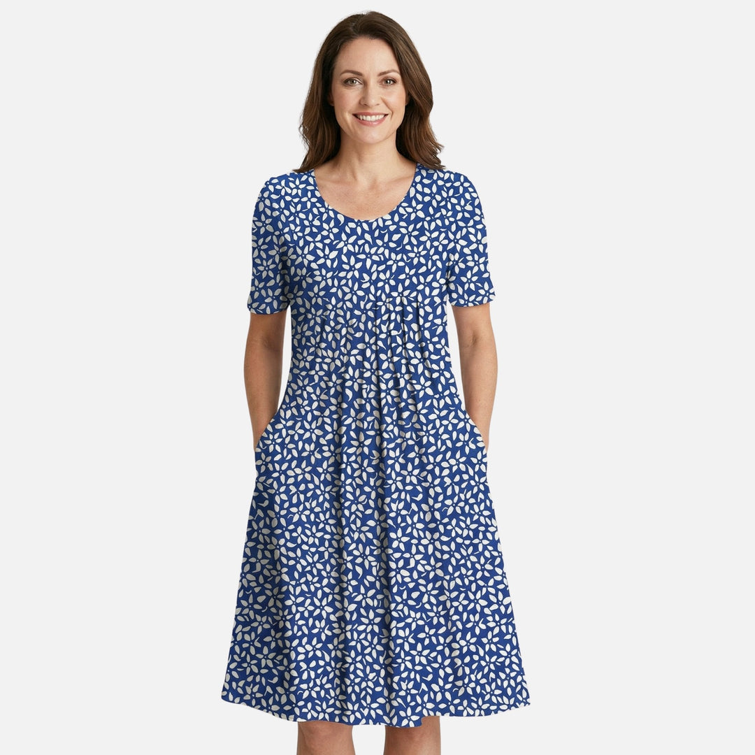 Käthe | Robe Midi Femme en Viscose avec Ceinture à Nouer – Viscose Midi Cintrée avec Ceinture