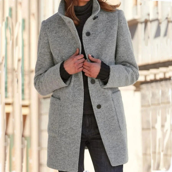 Manteau d'hiver femme | Long avec boutons et poches