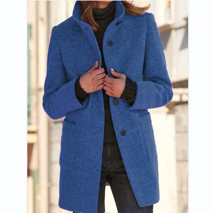 Manteau d'hiver femme | Long avec boutons et poches